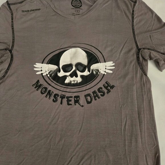 Men's Size Small Monster Dash Graphic V-Neck Short Sleeve Tee - Picture 2 of 7